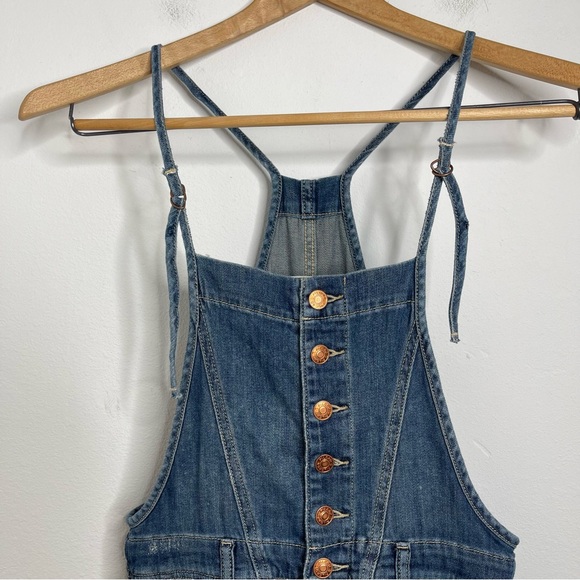 Anthropologie Pilcro Everyday Denim Short Overalls Size 26 Cargo Y2K Retro - Picture 8 of 16